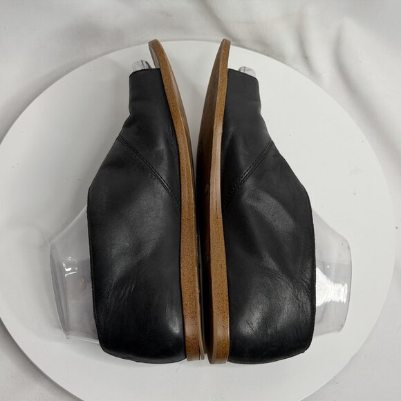 1.State Sandals Women’s Size 6.5 Black Celvin Leather D'Orsay Flat Open Toe - Picture 5 of 8